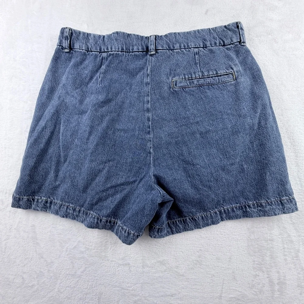 Old Navy Denim Shorts‎ Taylor Extra High-Rise Pleated Blue Size L